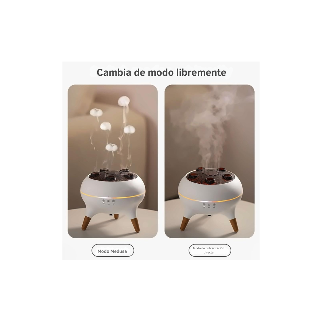 Humificador Efecto Medusa 7 Colores - Aromaterapia + Control Remoto (250ml)
